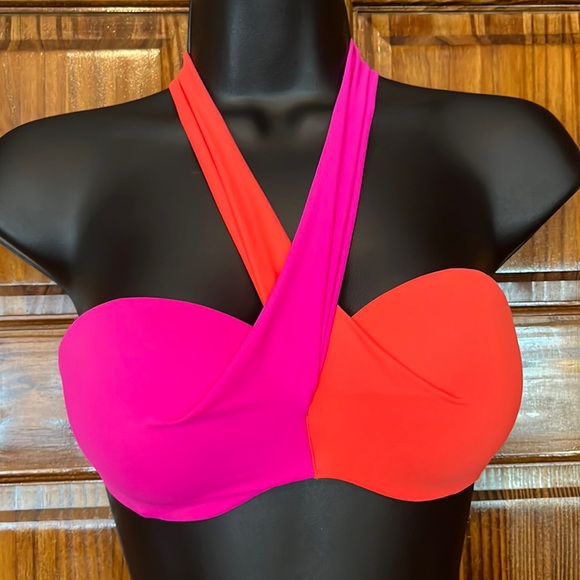 PINK Orange & Pink Bikini Top - Picture 3 of 6